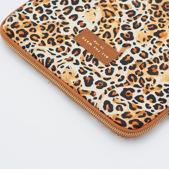 Leopard print store laptop sleeve