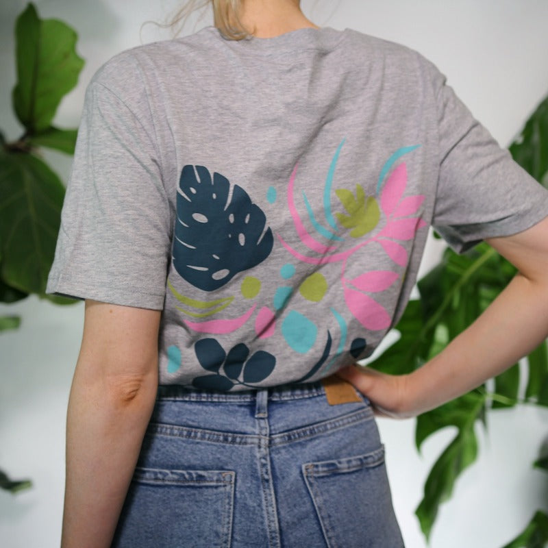 Grey botanical t-shirt