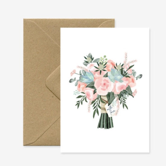 'With love' Bouquet Card