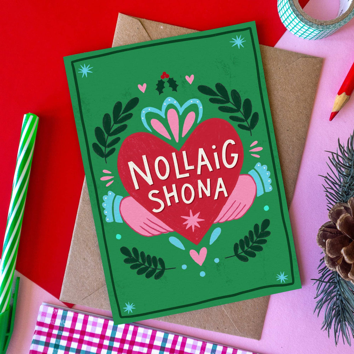 Nollaig Shona Claddagh Christmas Card