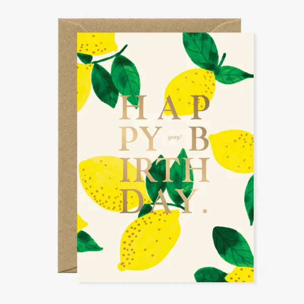 Happy Birthday lemon card