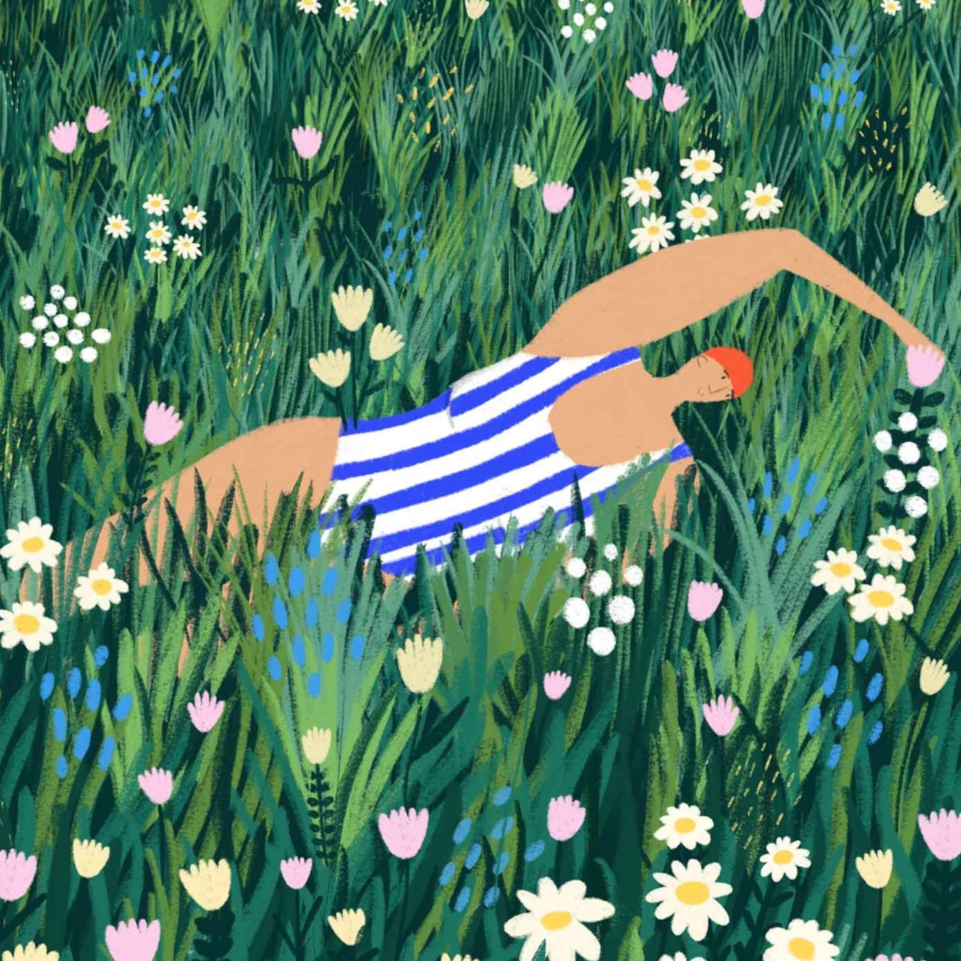 Field Swimmer - Irish Art Print