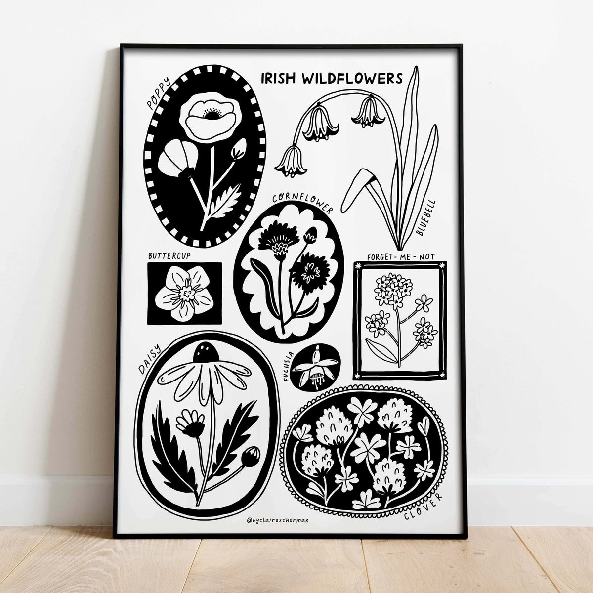 Irish Wild Flowers Art Print