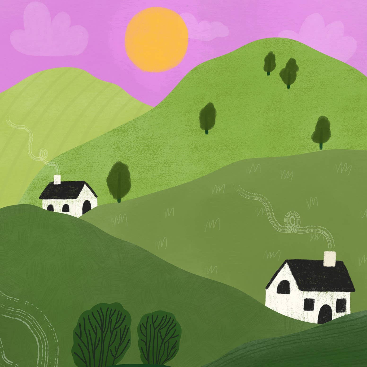 Over The Hills - Irish Countryside Art Print
