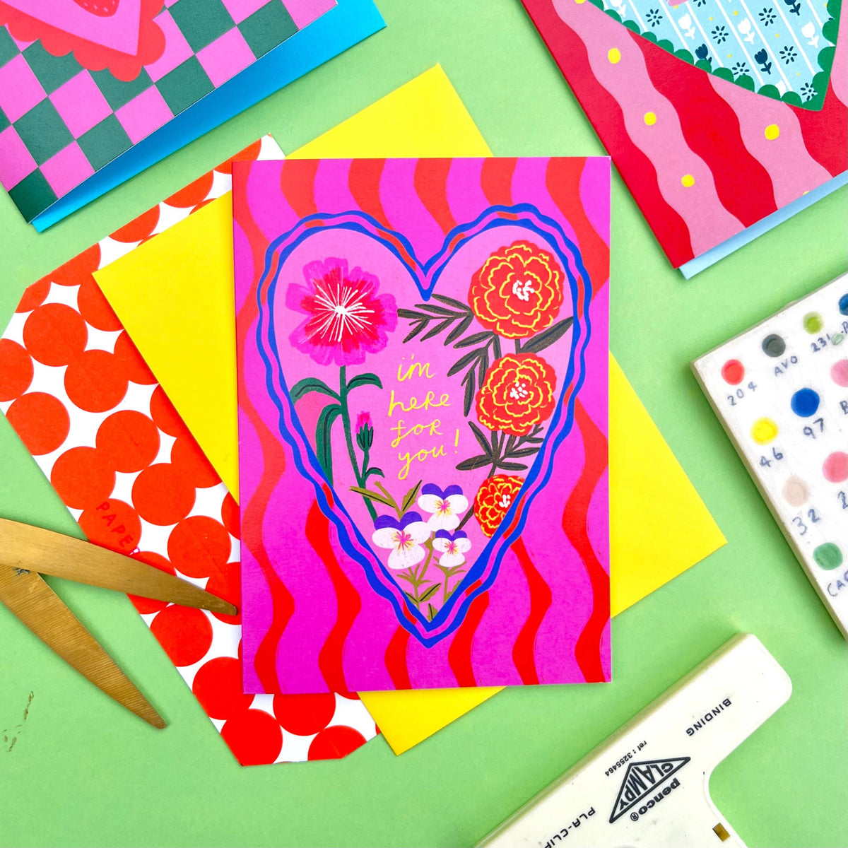 I'm Here For You Heart Greeting Card