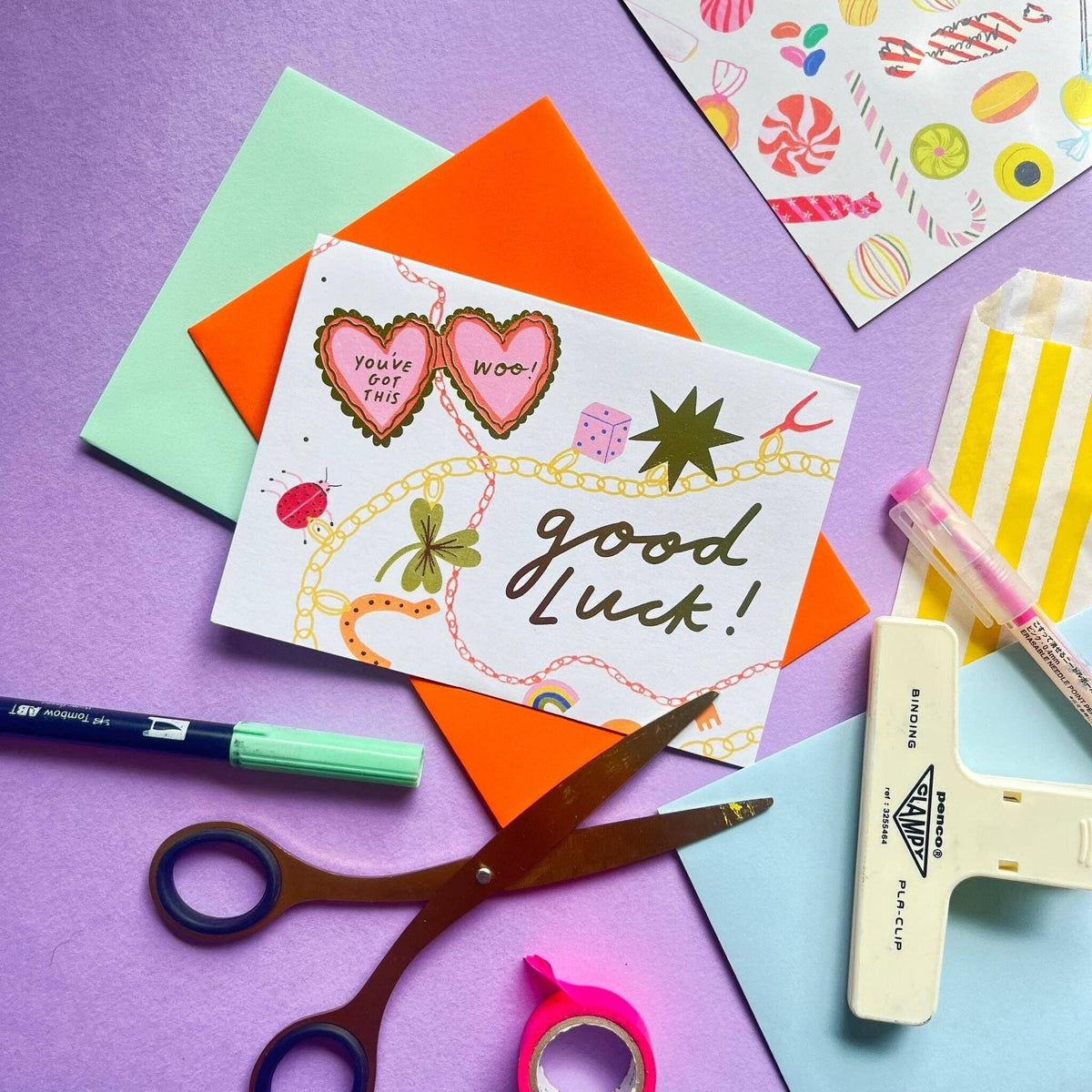 Good Luck Bracelet Greeting Card