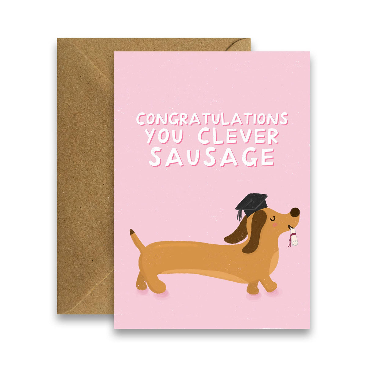 Cute Sausage Dog Graduation Card