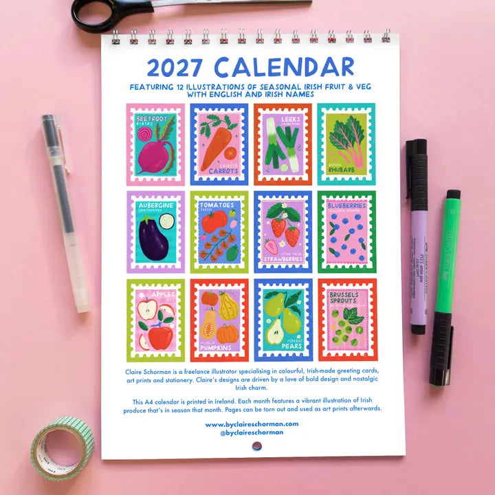 2027 Seasonal Irish Fruit & Veg Calendar