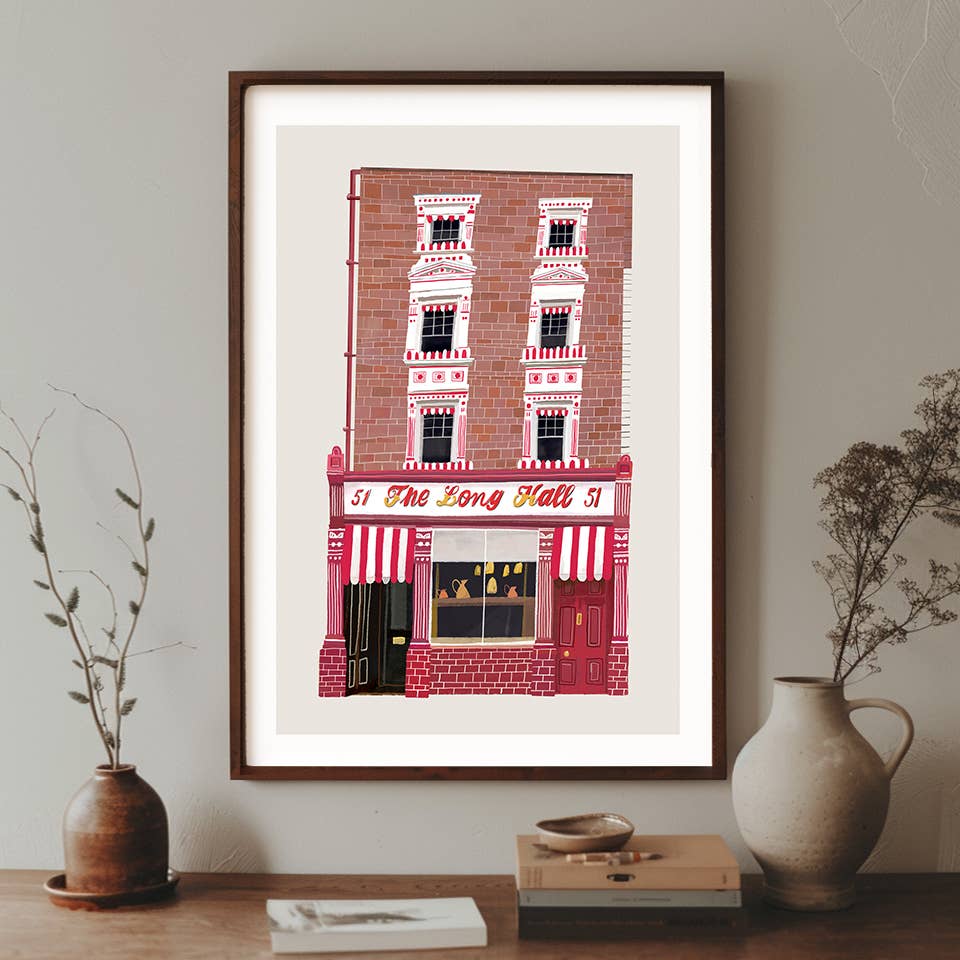 The Long Hall, Dublin, Ireland, Art Print