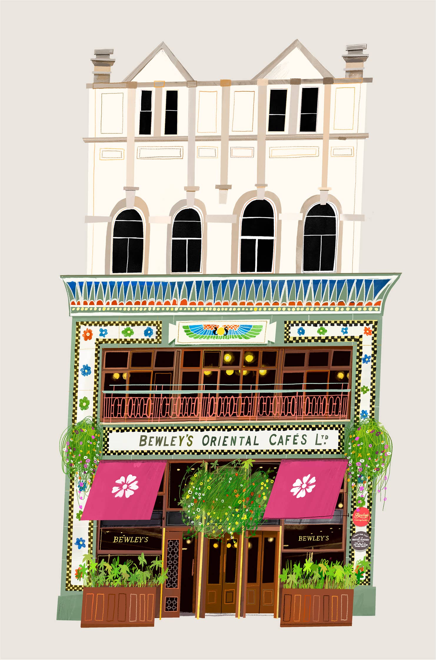 Bewley’s Dublin, Art Print by Conor Langton