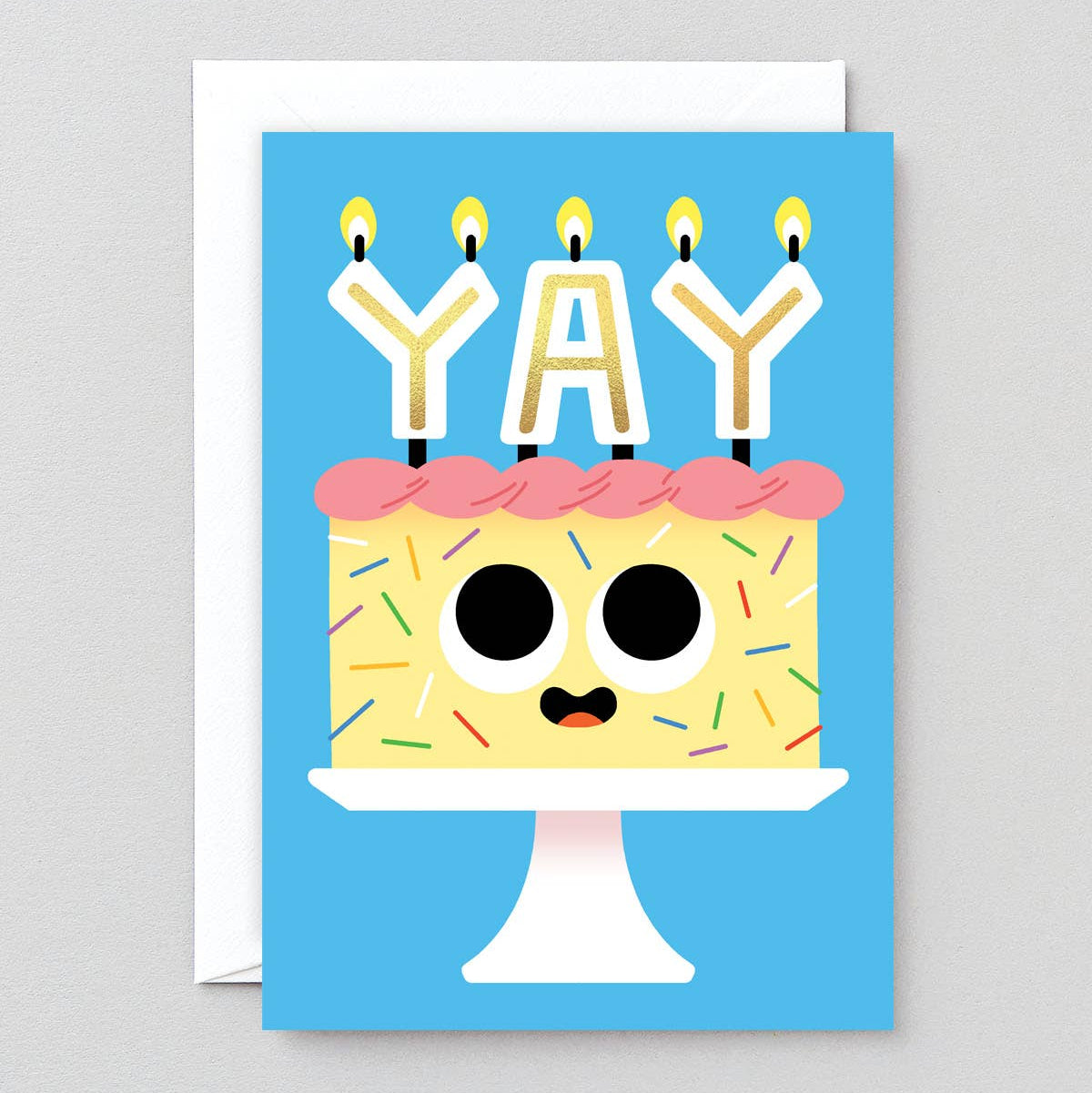 YAY Birthday Cake Greeting Card