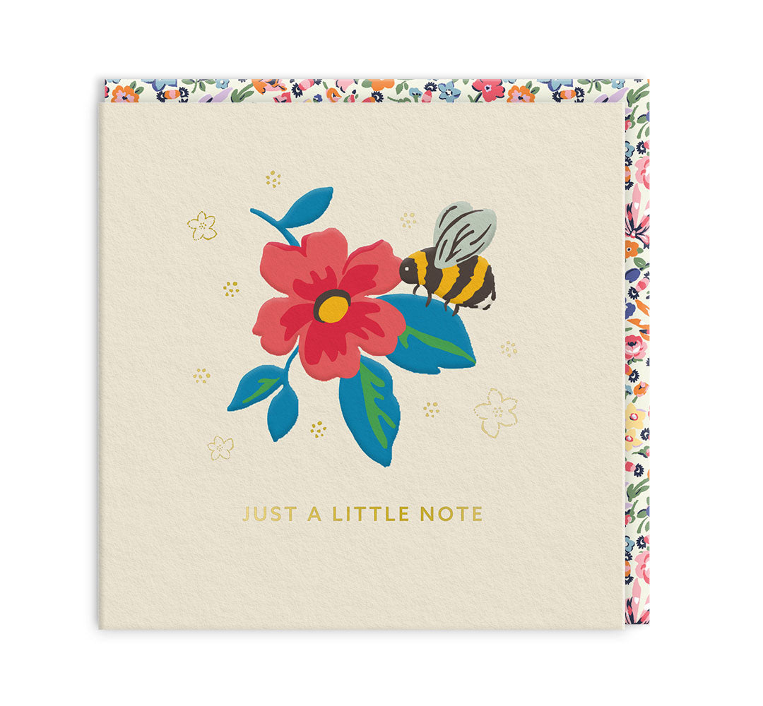 Bee & Flower Mini Greeting Card