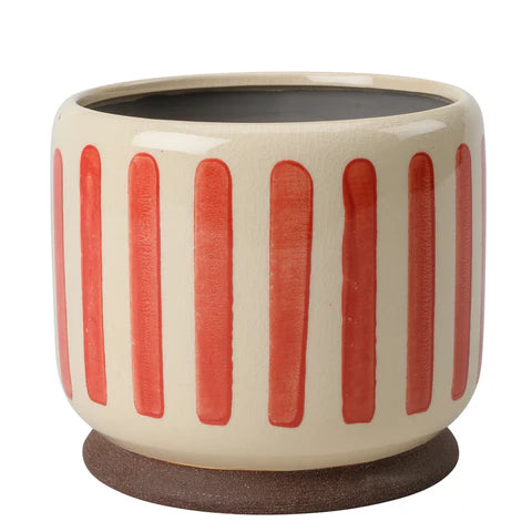 Red Stripe Indoor Pot (various sizes)