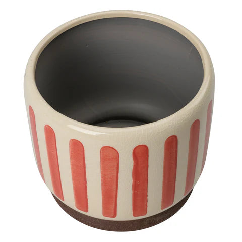 Red Stripe Indoor Pot (various sizes)
