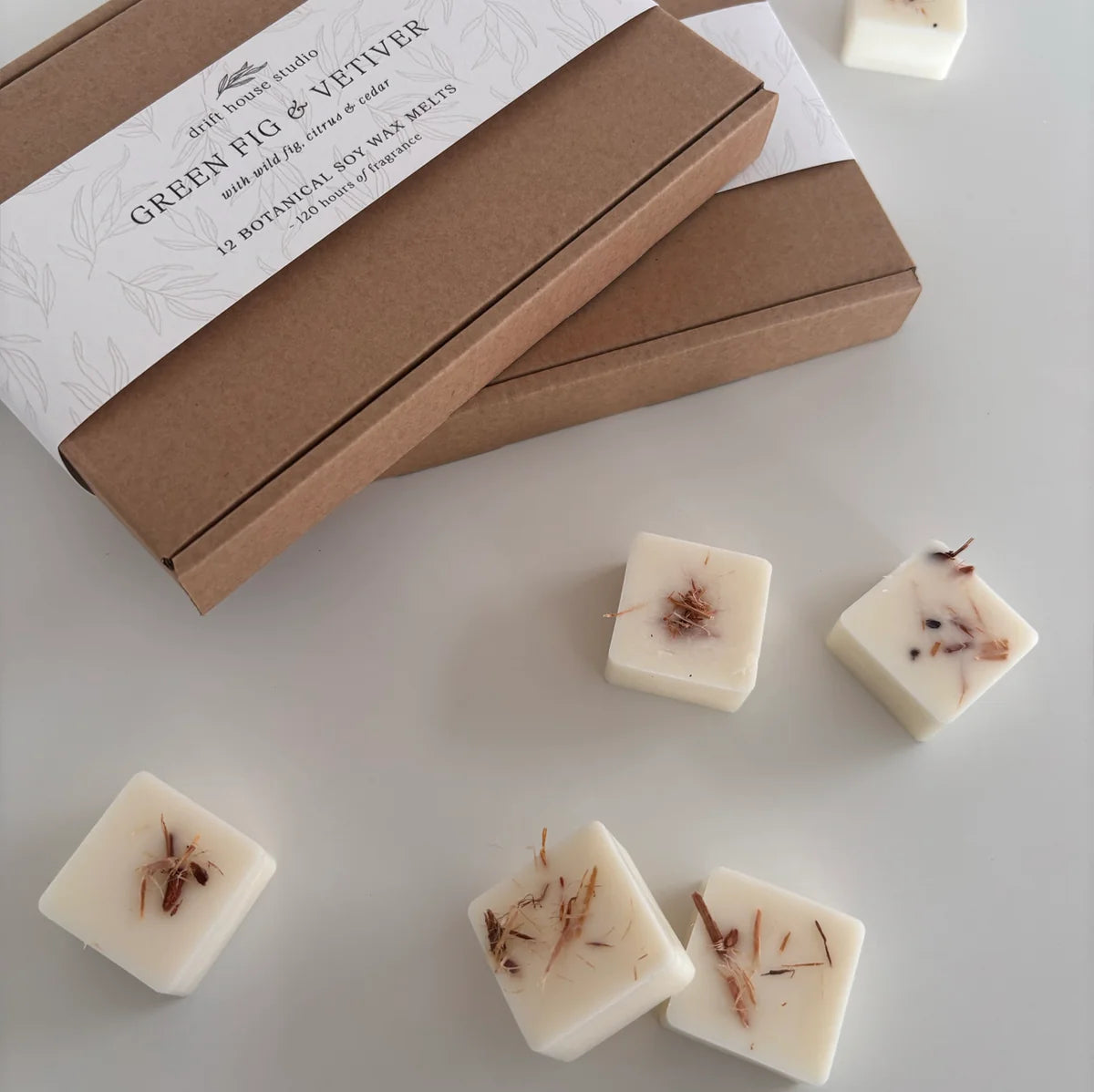 12 Botanical Soy Wax Melts - Green Fig & Vetiver