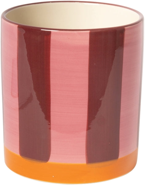 Orange + Pink + Maroon Stripe Pot