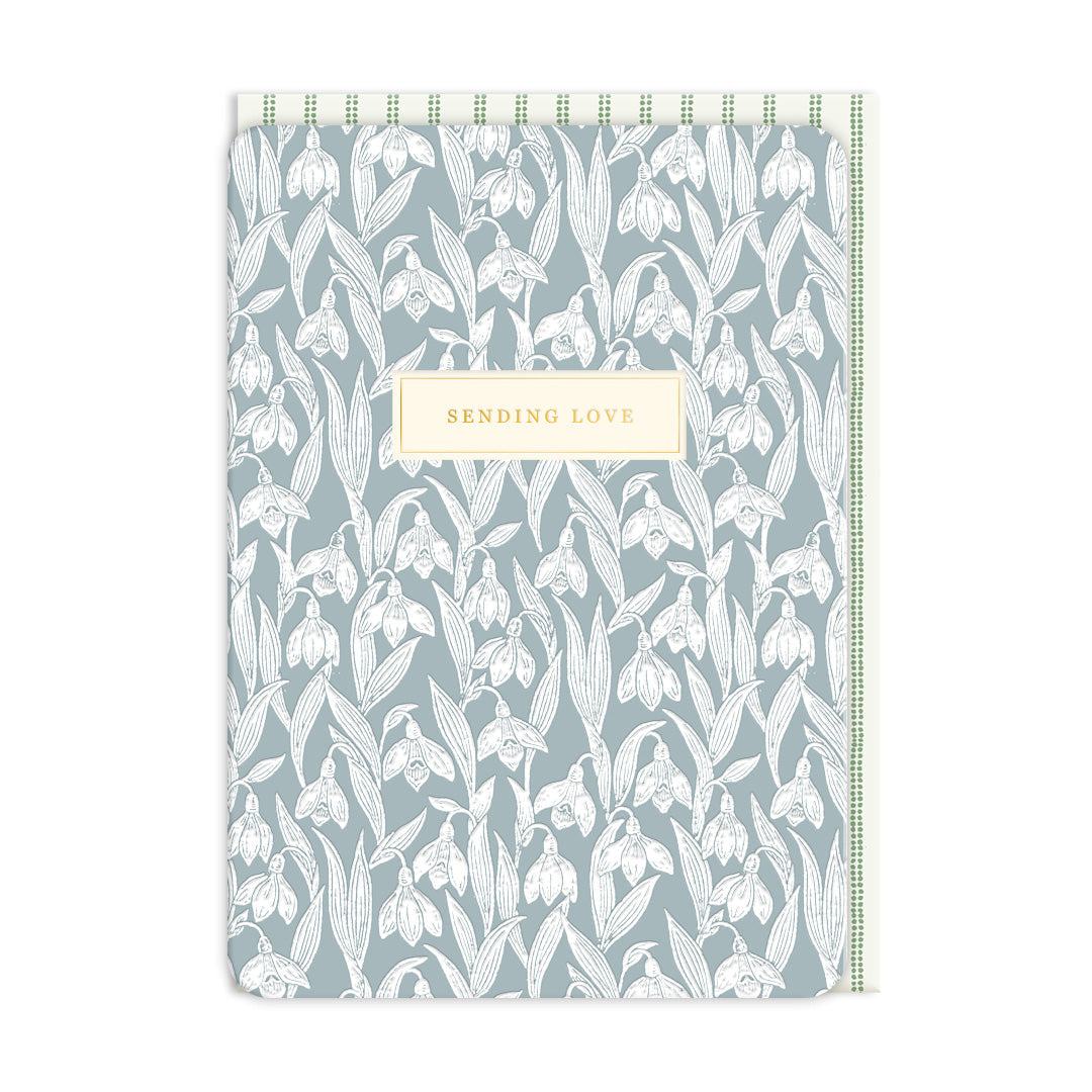 Sending Love Snowdrops Greeting Card