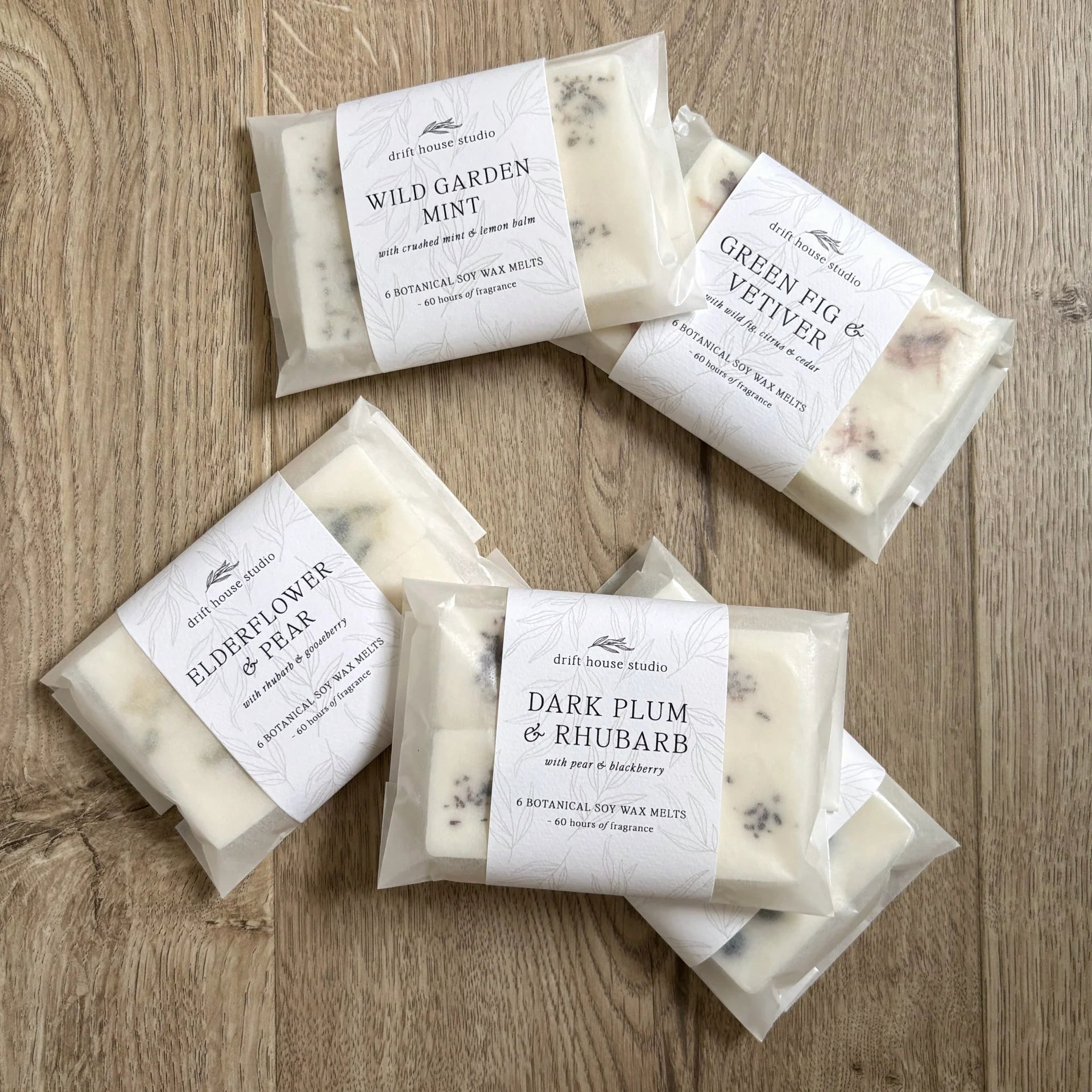 6 Botanical Soy Wax Melts - Elderflower & Pear