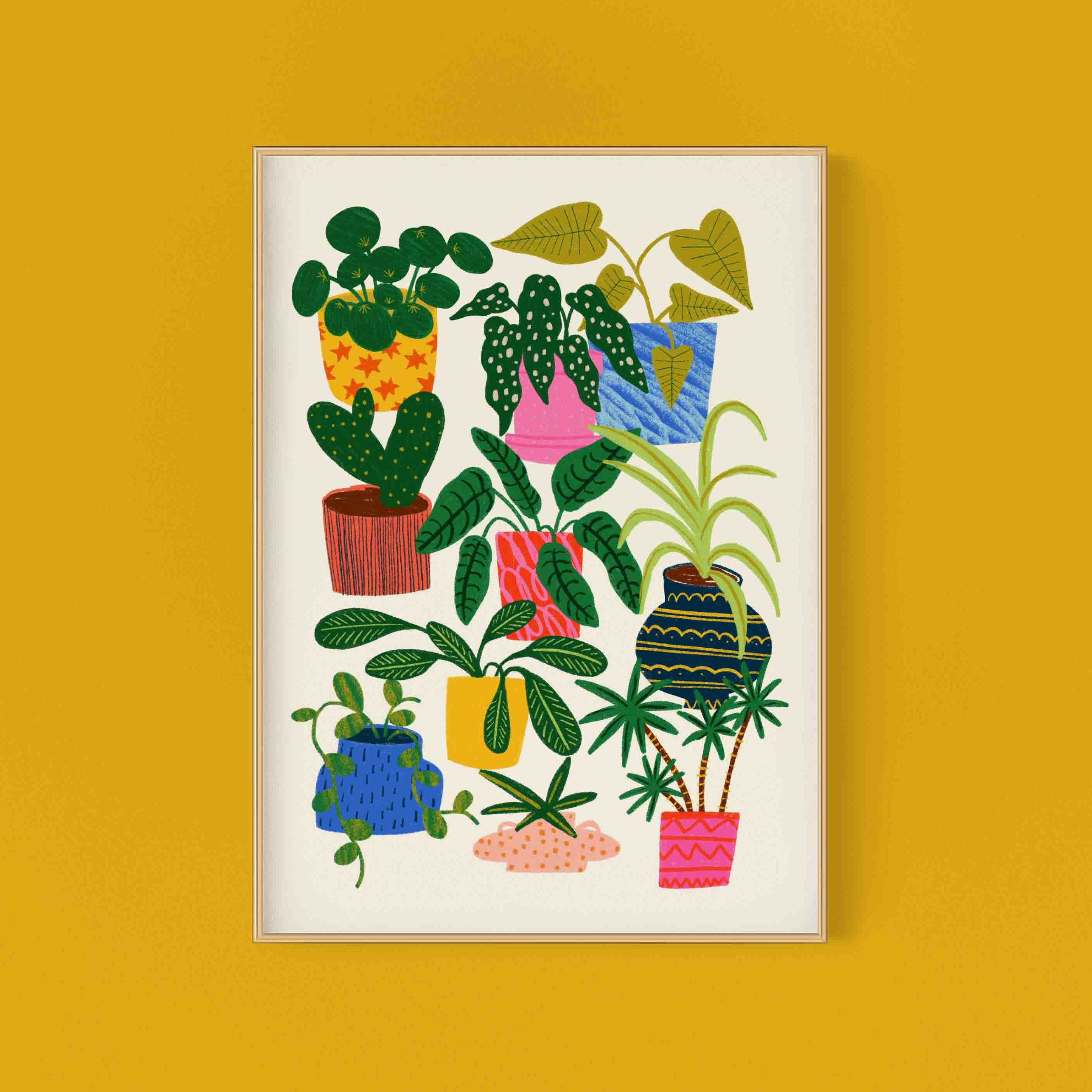 House Plant Collection Art Print
