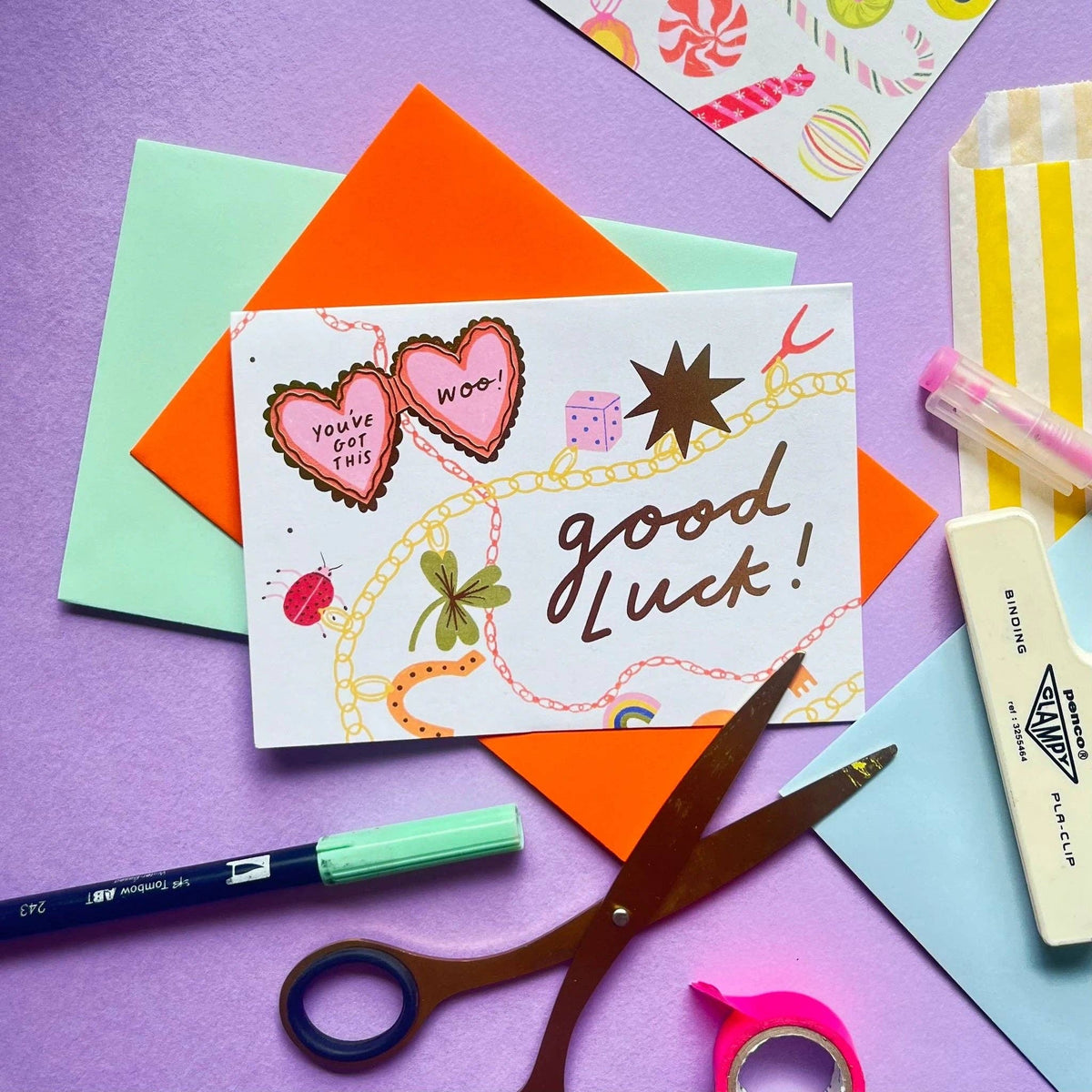 Good Luck Bracelet Greeting Card