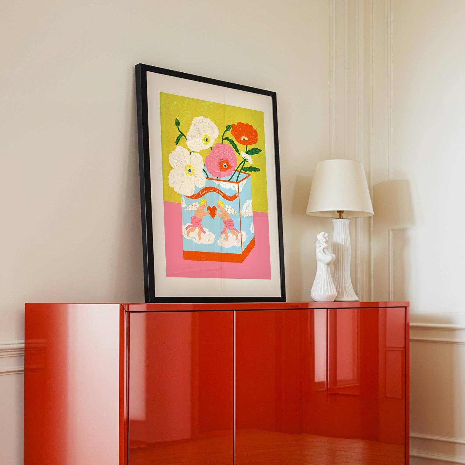 Poppies Love is Love Art Print