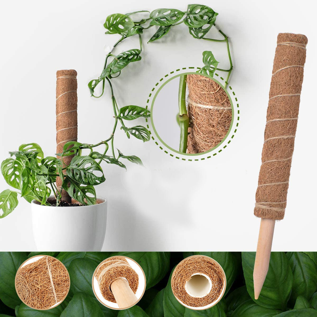 Stackable coir pole