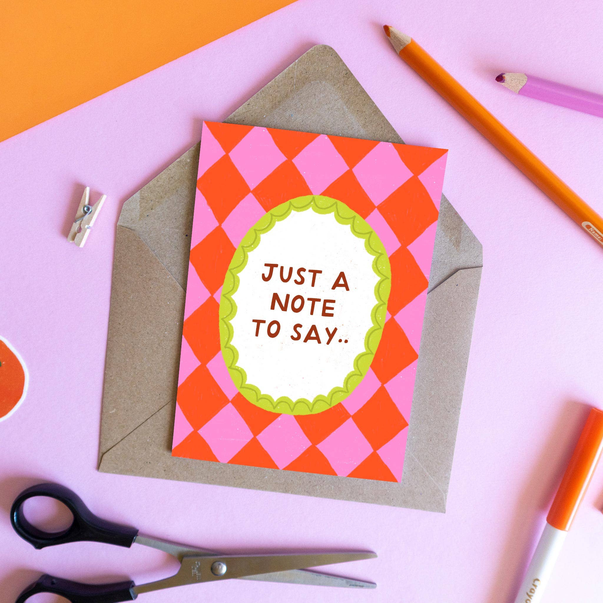 Just A Note To Say - Modern Thinking Of You Card