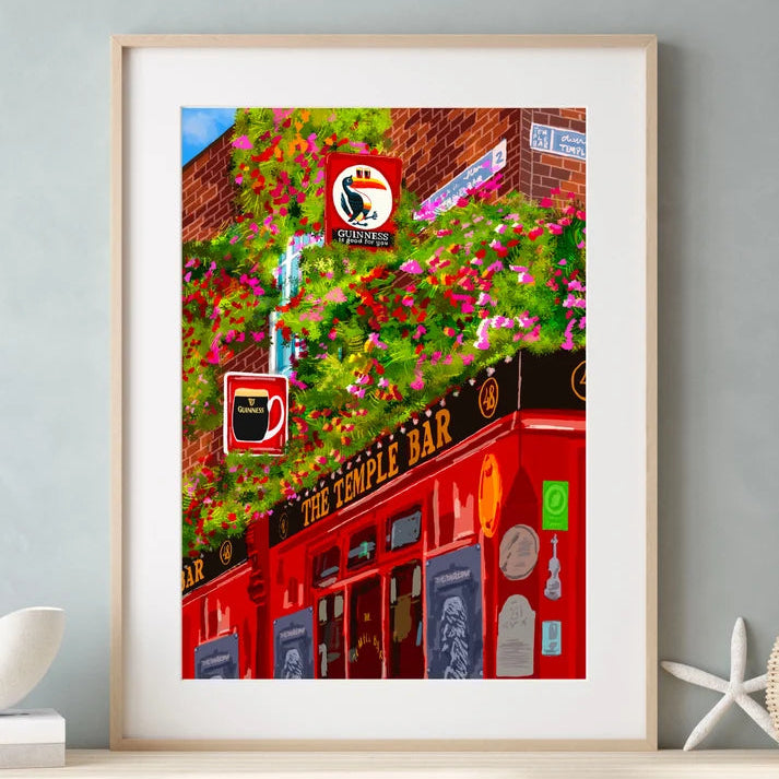 Temple Bar Art print by Mauds Studio