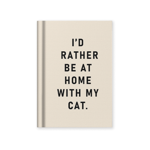 Rather Be At Home With my Cat Mini Notebook