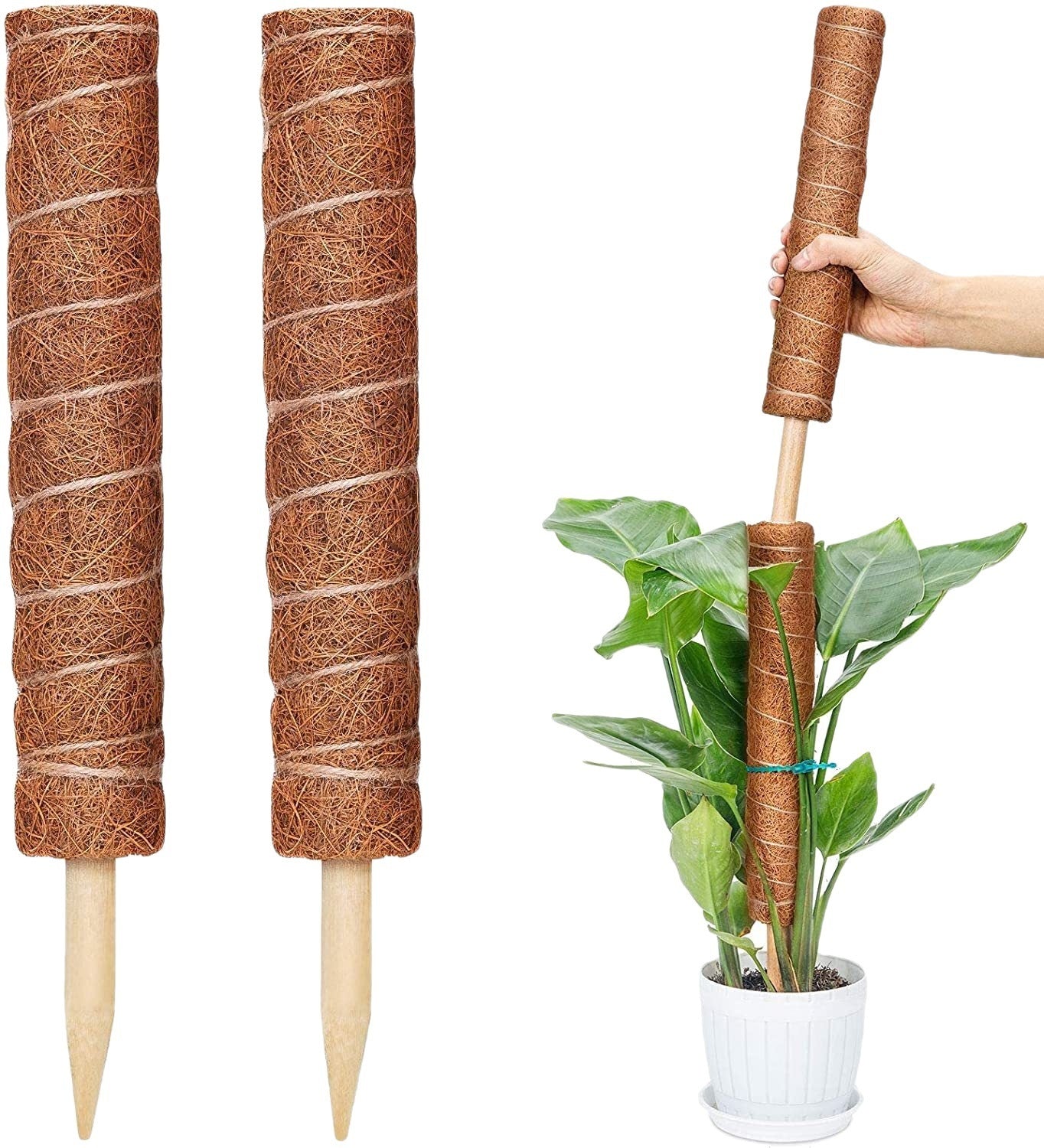 Stackable coir pole