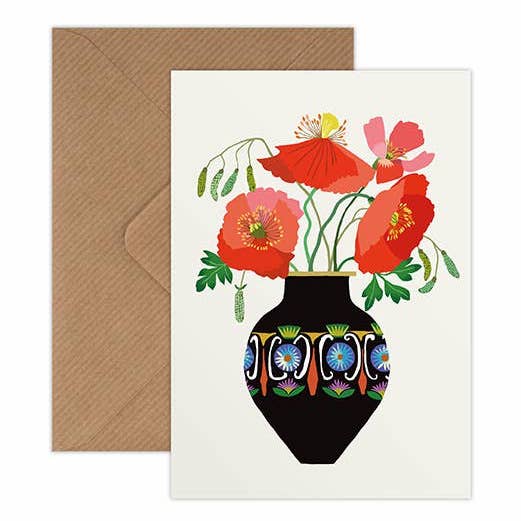 Poppies Greetings Card