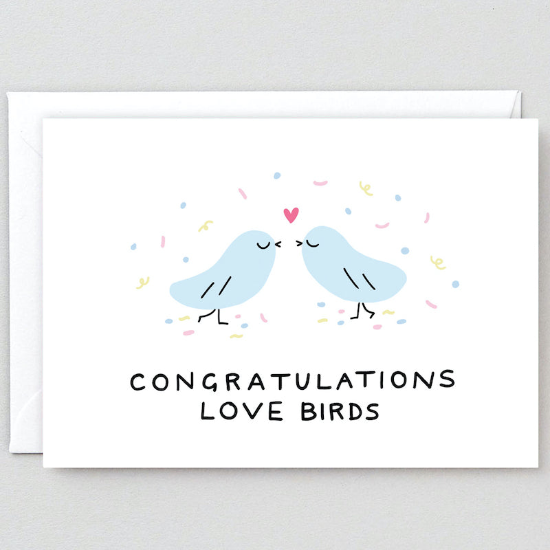 'Congrats love birds' Card